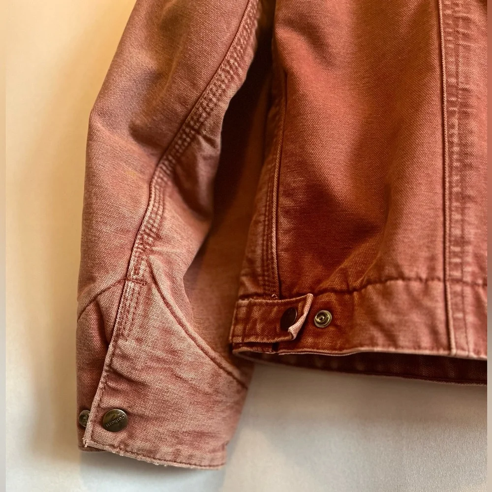 Vintage Carhartt Detroit Jacket Women’s Large/Reg Rose Rare Color WJ097 VRS - Picture 14 of 16
